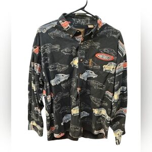Clearwater Outfitters Long Sleeve Powermaster Muscle Car Button Up Shirt Size L